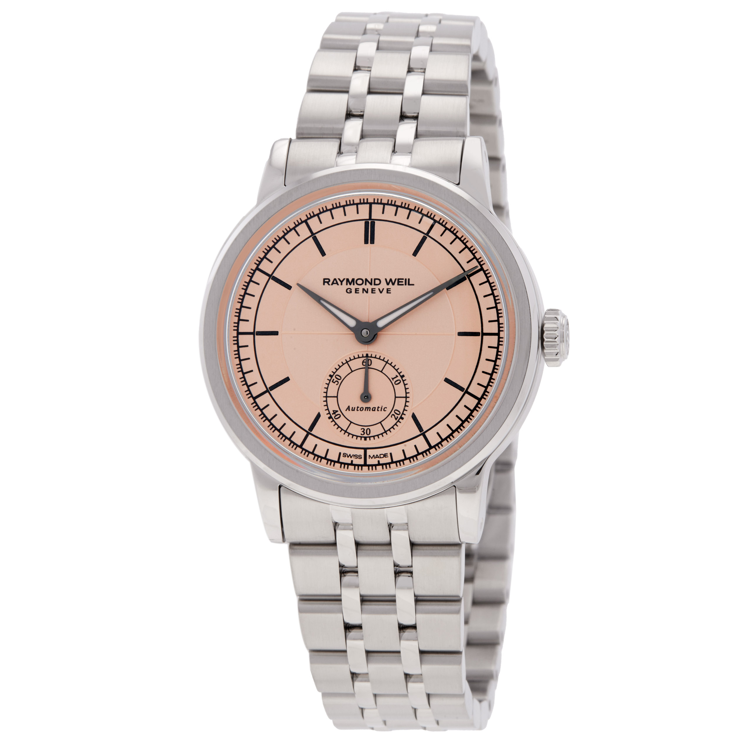 Raymond Weil Millesime Automatic Salmon Dial Ladies Watch 2130-ST-80001
