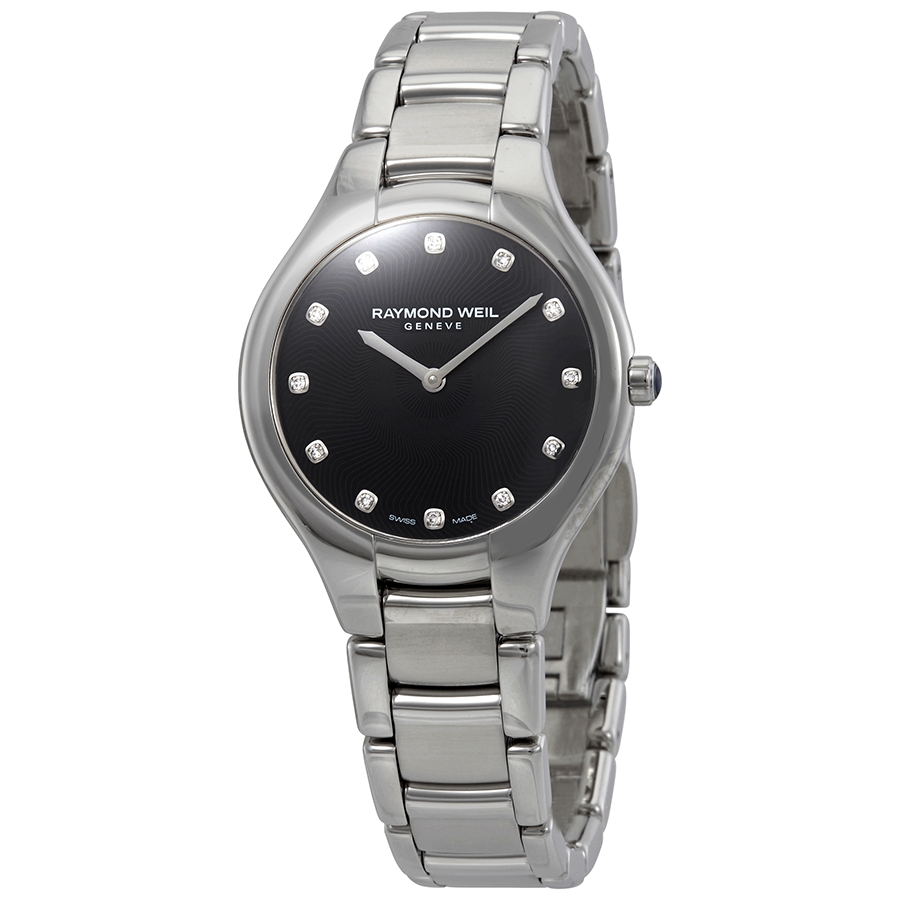 Raymond Weil Noemia Black Diamond Dial Ladies Watch 5132-ST-20081