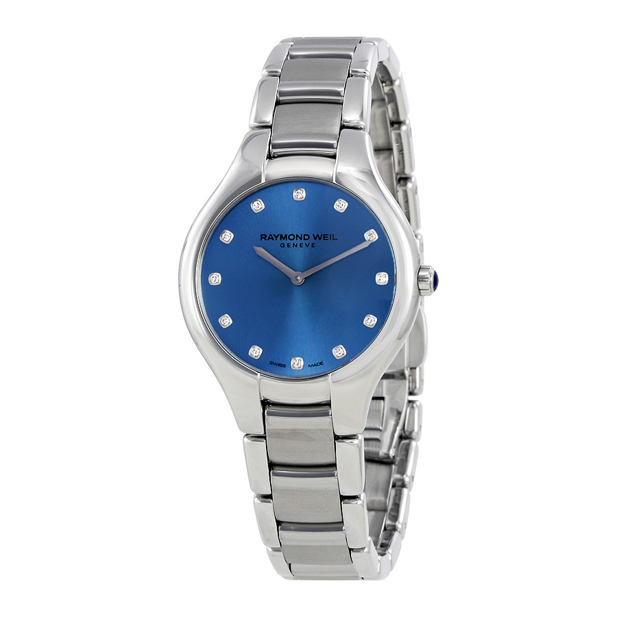 Raymond Weil Noemia  Blue Dial Diamond Ladies Watch 5132-ST-50081