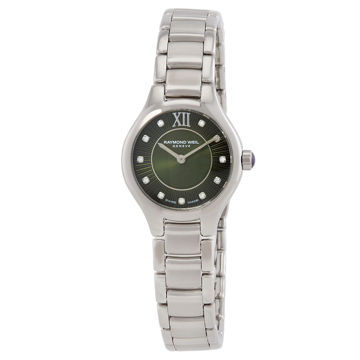 Raymond Weil Noemia Quartz Diamond Green Dial Ladies Watch 5124-ST-52181