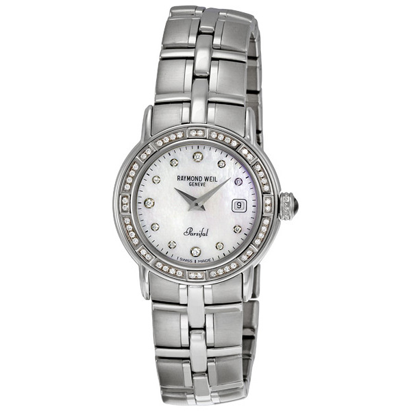 Raymond Weil Parsifal Mother of Pearl Diamond Ladies Watch 9441-STS-97081