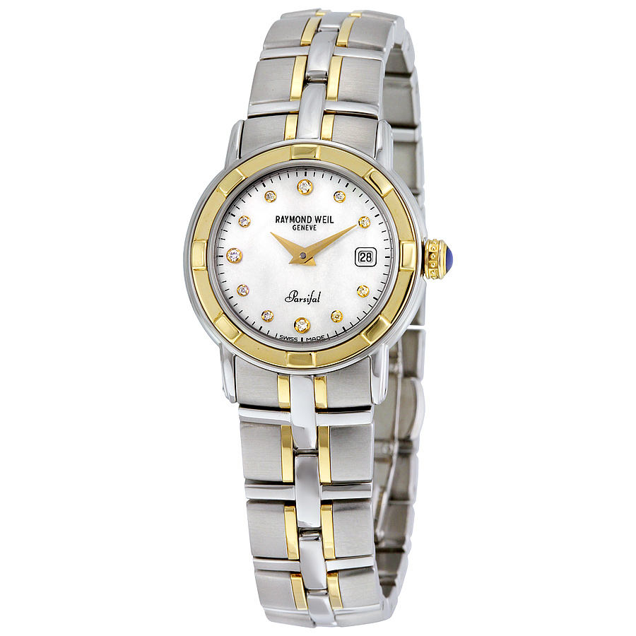 Raymond Weil Parsifal White Dial Two-tone Ladies Watch 9440-STG-00308