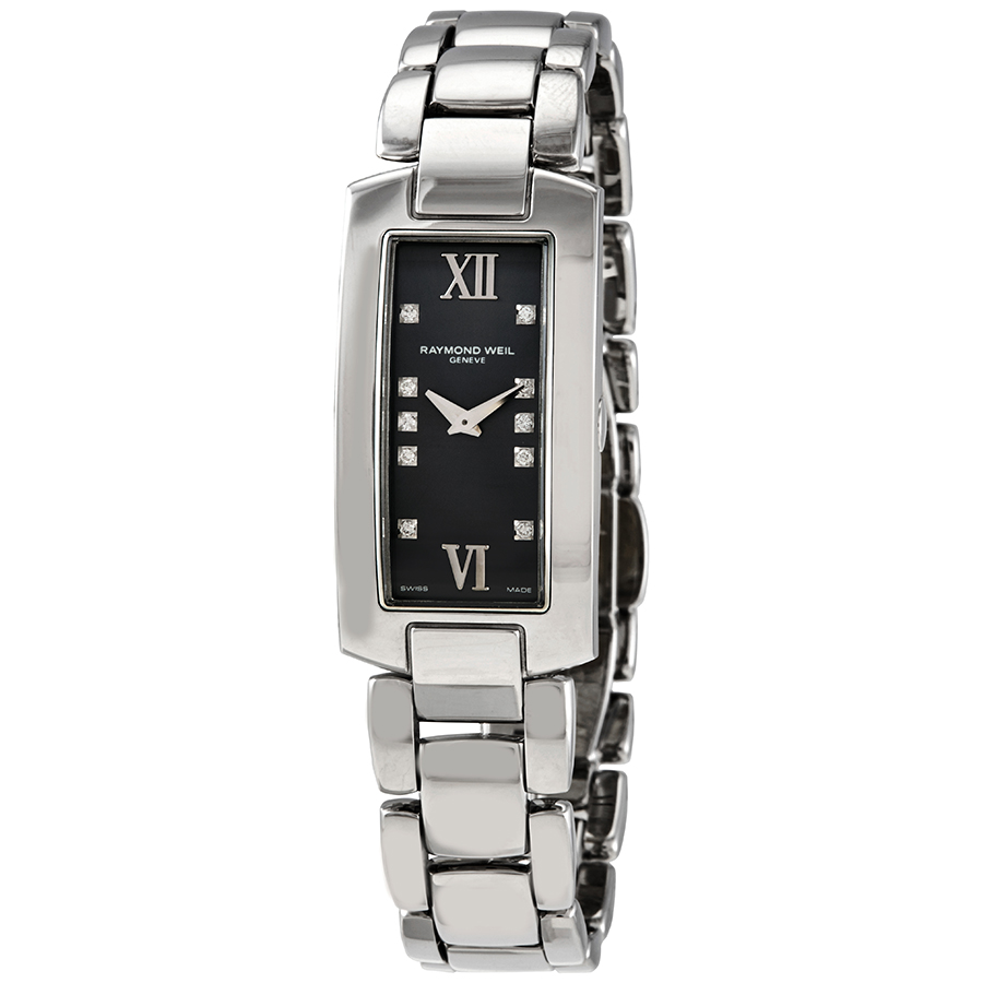 Raymond Weil Shine Diamond Black Dial Ladies Watch 1500-ST-00785