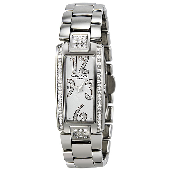 Raymond Weil Shine Diamond White Dial Steel with Light Brown Strap Ladies Watch 1500-ST2-05383