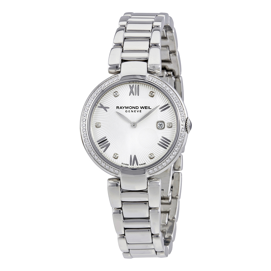 Raymond Weil Shine Silver Dial Diamond Ladies Watch 1600-STS-00618