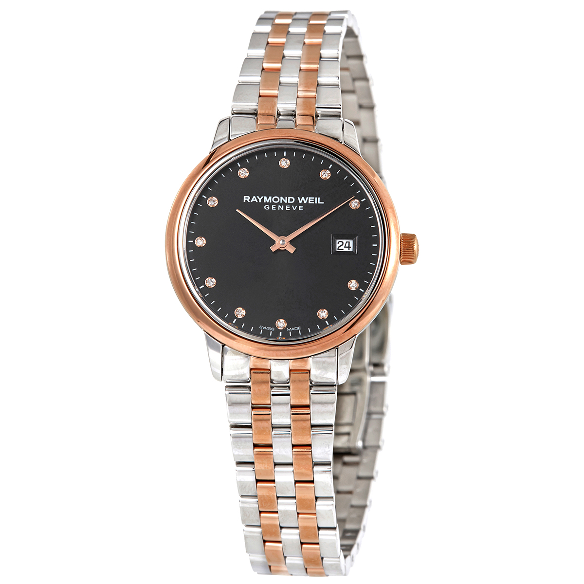 Raymond Weil Toccata Quartz Diamond Black Dial Ladies Watch 5985-SP5-20081