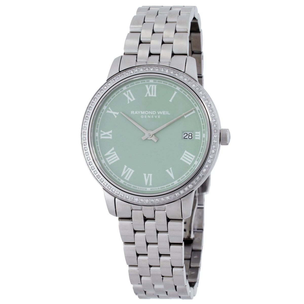 Raymond Weil Toccata Quartz Diamond Green Dial Ladies Watch 5385