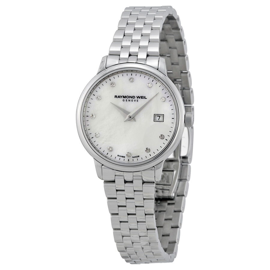 Raymond Weil Toccata Diamond White Mother of Pearl Dial Ladies Watch 5988-ST-97081
