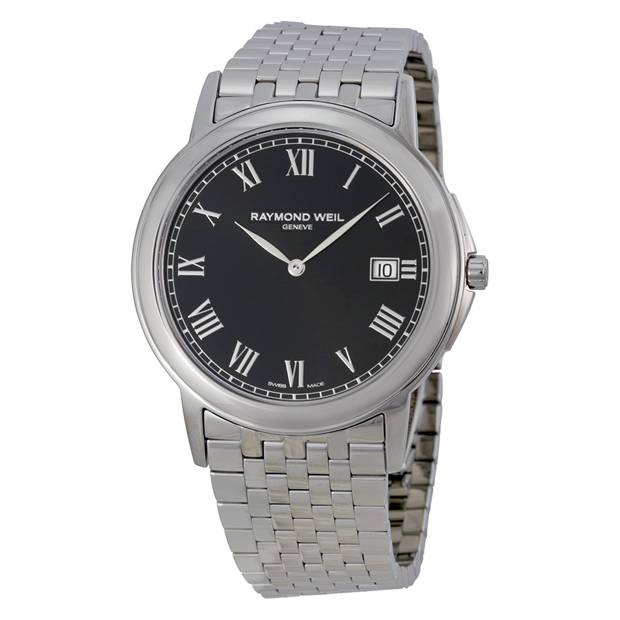 Raymond Weil Tradition Black Dial Steel Men's Watch 5466-ST-00208