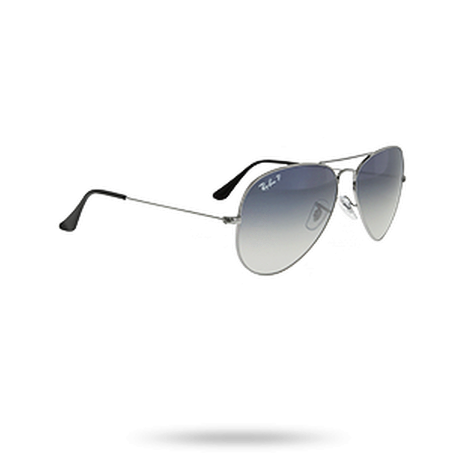 Ray Ban Aviator Gradient Polarized Blue/grey Unisex Sunglasses Rb3025 004/78 58 In Blue