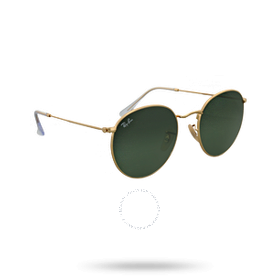 Shop Ray Ban Round Metal Green Classic Unisex Sunglasses Rb3447 001 53