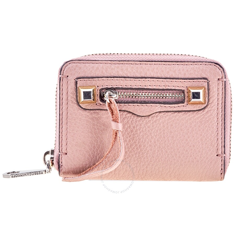 Rebecca Minkoff Ladies Zip Around Wallet Regan Antique Pink Mini Regan
