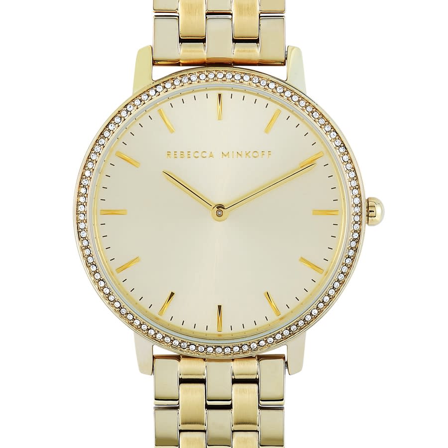 Rebecca Minkoff Major Quartz Crystal Gold Dial Ladies Watch 2200348