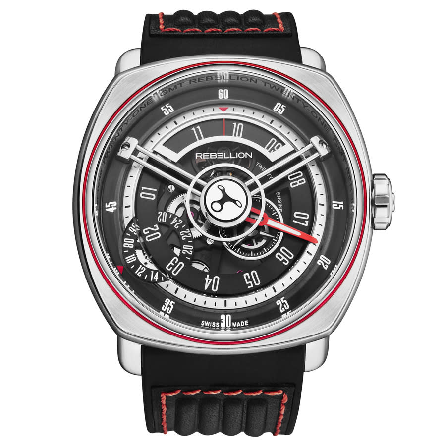 Rebellion Twenty One Automatic Black Dial Men's Watch RB.21.GMT.ST