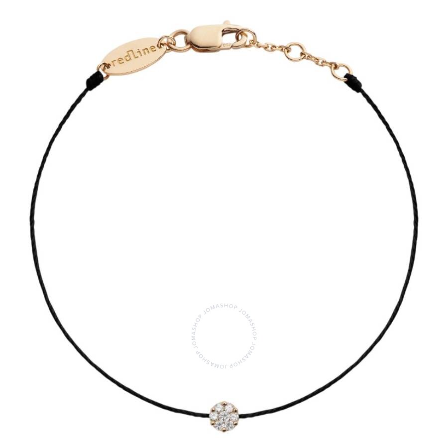 Redline Illusion 0.05ct Diamond String Bracelet In Black