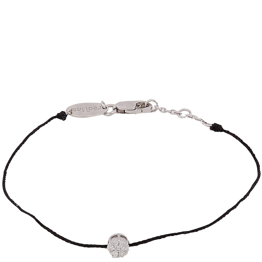 Redline Illusion 0.10 Ct Diamond Thread Bracelet In Black