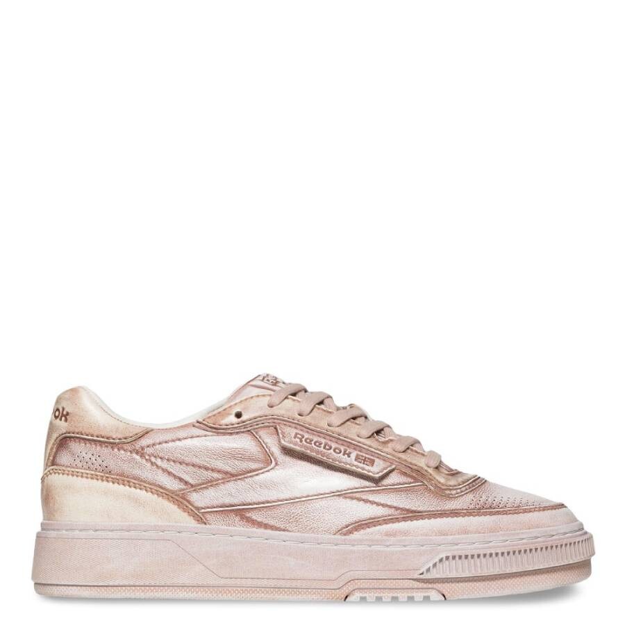 Reebok Club C Ltd Clay Wash Leather Sneakers In Pink | ModeSens