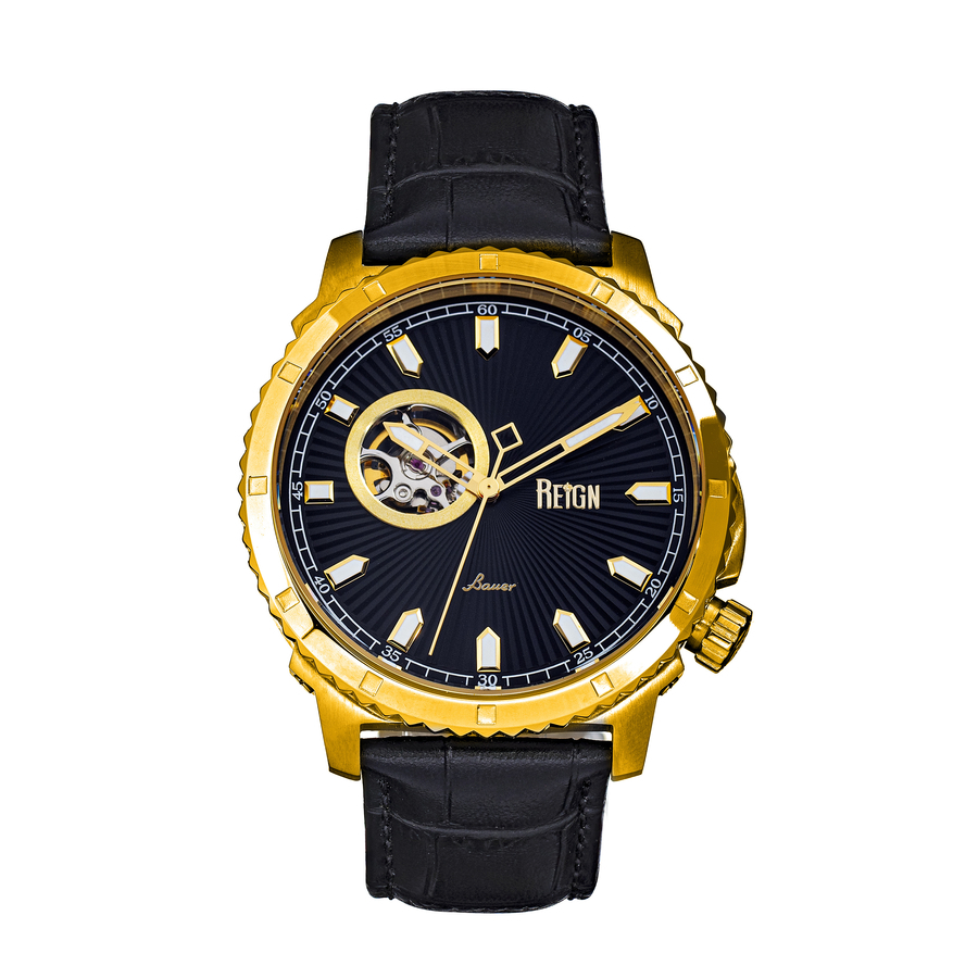 Reign Bauer Automatic Black Dial Men's Watch REIRN6004