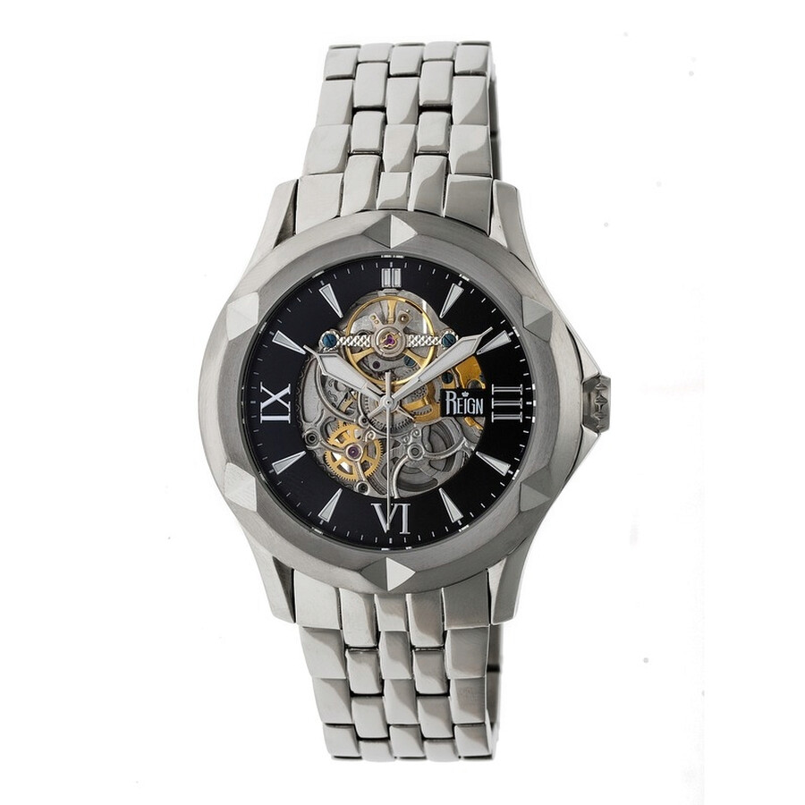 Reign Dantes Automatic Black Skeleton Dial Men's Watch RN4702