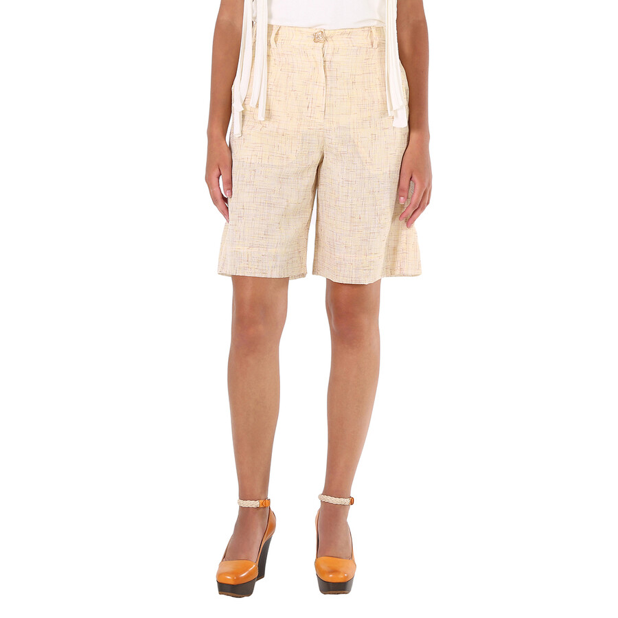 Ladies Beige Riley Tweed Shorts, Brand Size 36 (US Size 4)
