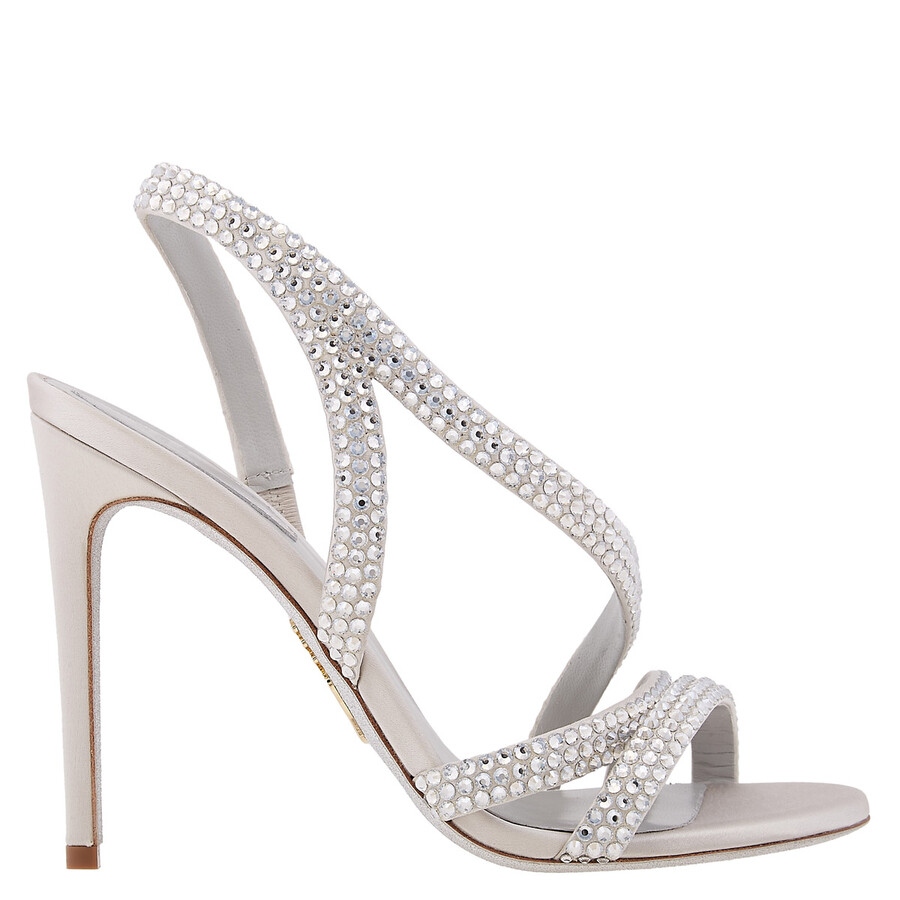 René Caovilla Rene Caovilla Lisa Silver Sandals In White