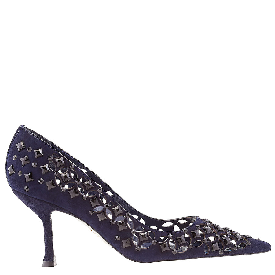 René Caovilla Rene Caovilla Trifora Crystal Suede Pumps In Multi