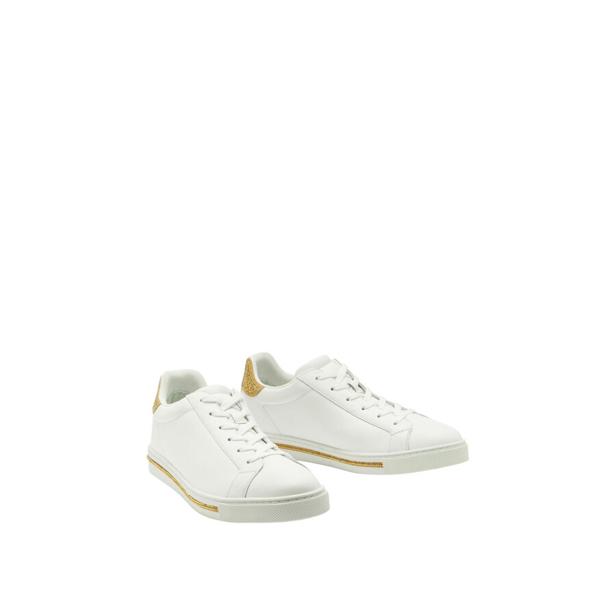 René Caovilla Rene Caovilla Xtra Crystal Low-top Sneakers In White/silver Tone