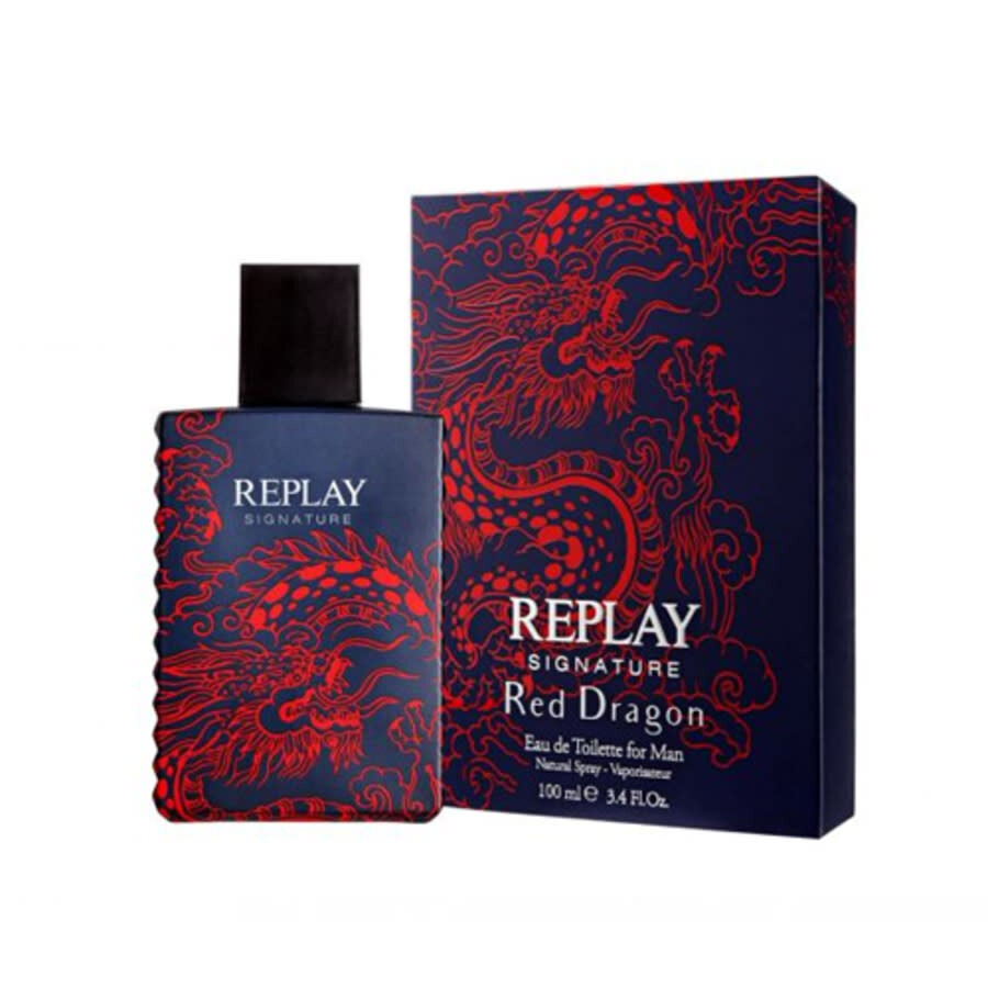 Replay Men's Signature Red Dragon Edt Spray 3.4 oz Fragrances 8011889500231