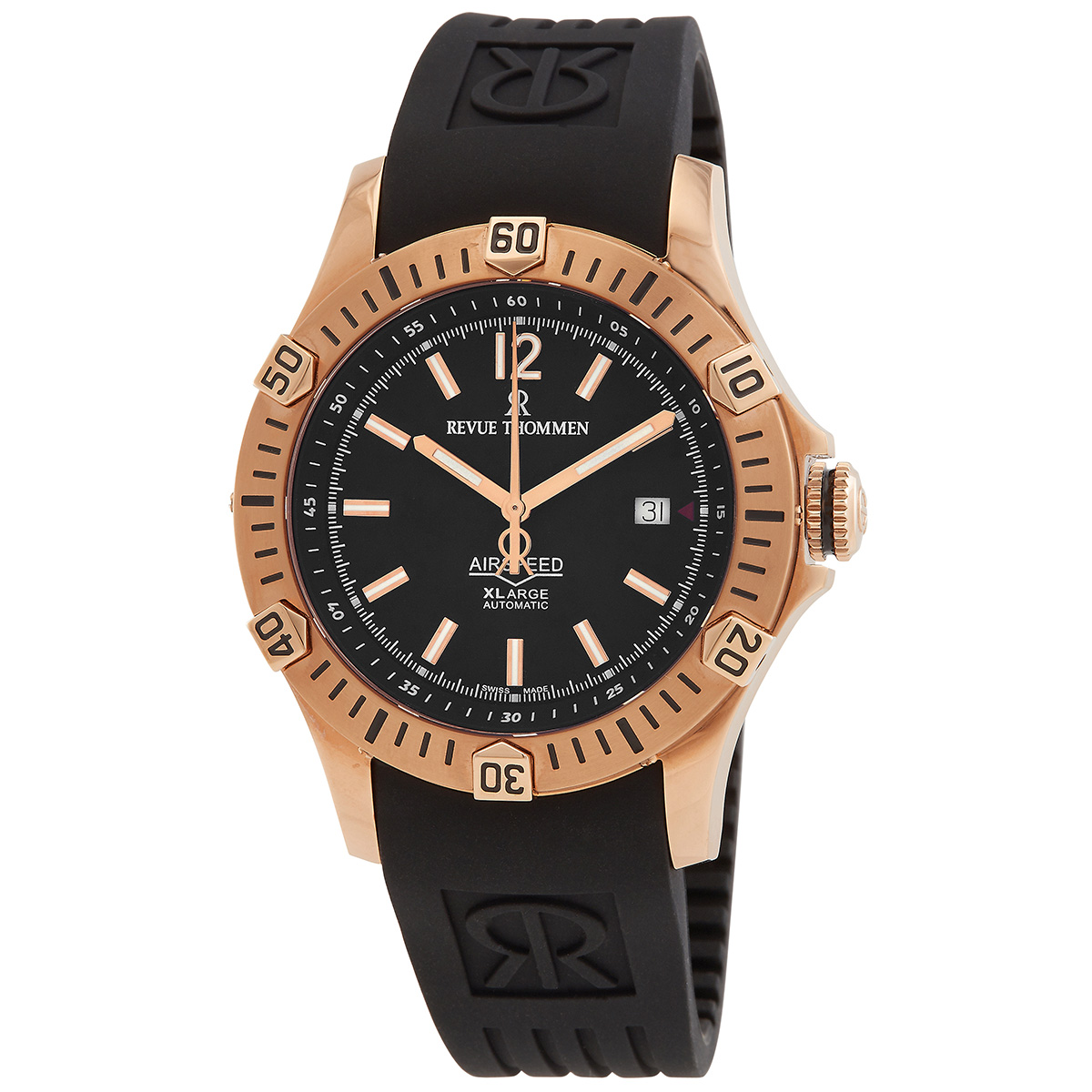 Revue Thommen Air speed Automatic Black Dial Men's Watch 16070.4667