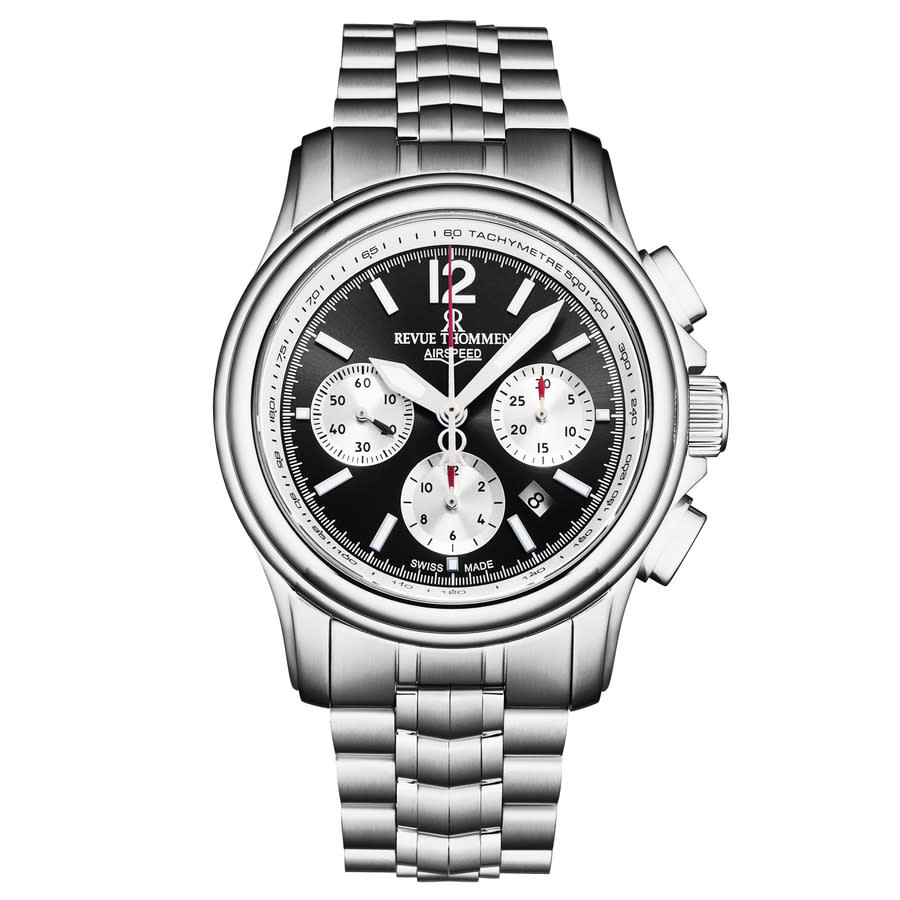 Revue Thommen Air Speed Chronograph Automatic Black Dial Men's Watch 16041.6437