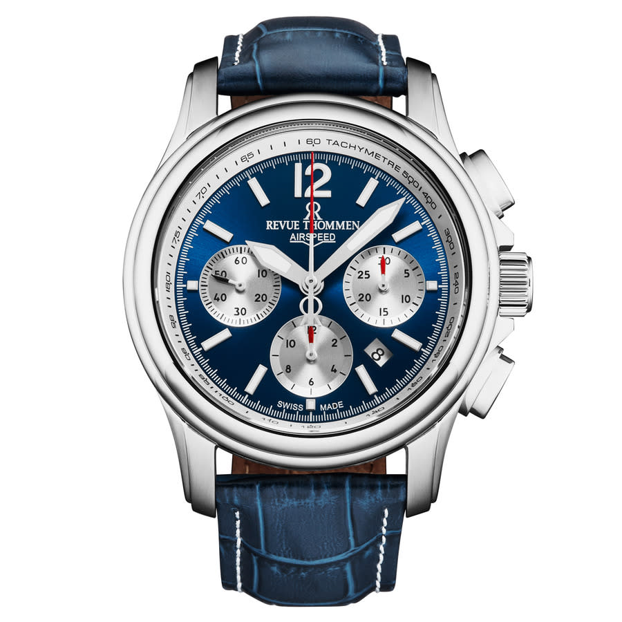 Revue Thommen Air Speed Chronograph Automatic Blue Dial Men's Watch 16041.6335