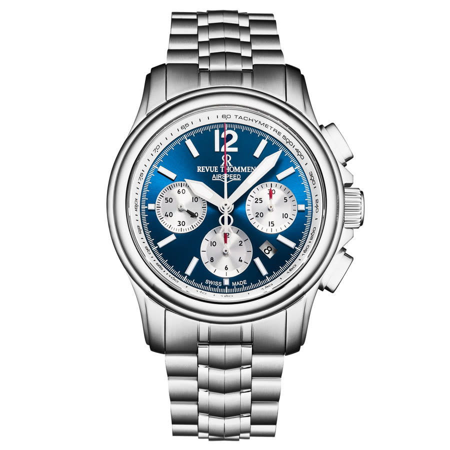 Revue Thommen Air Speed Chronograph Automatic Blue Dial Men's Watch 16041.6435