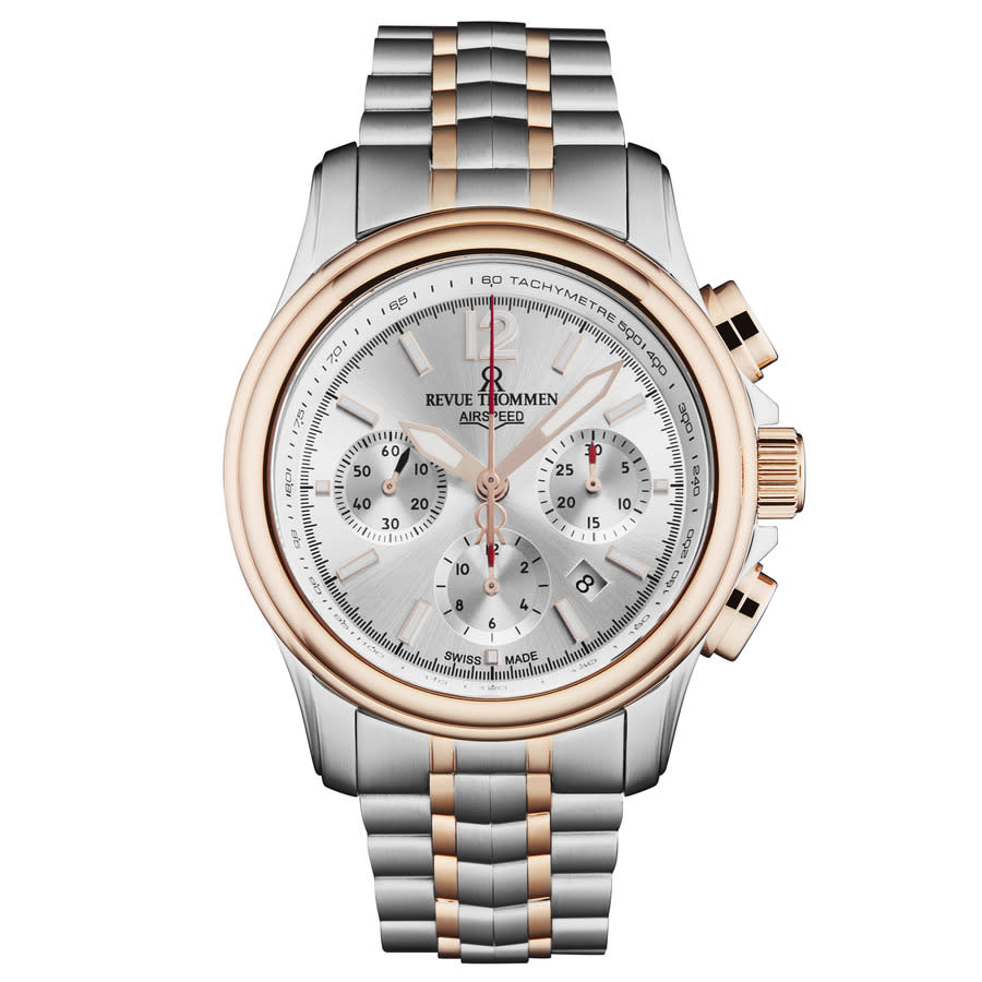 Revue Thommen Air Speed Chronograph Automatic Silver Dial Men's Watch 16041.6452