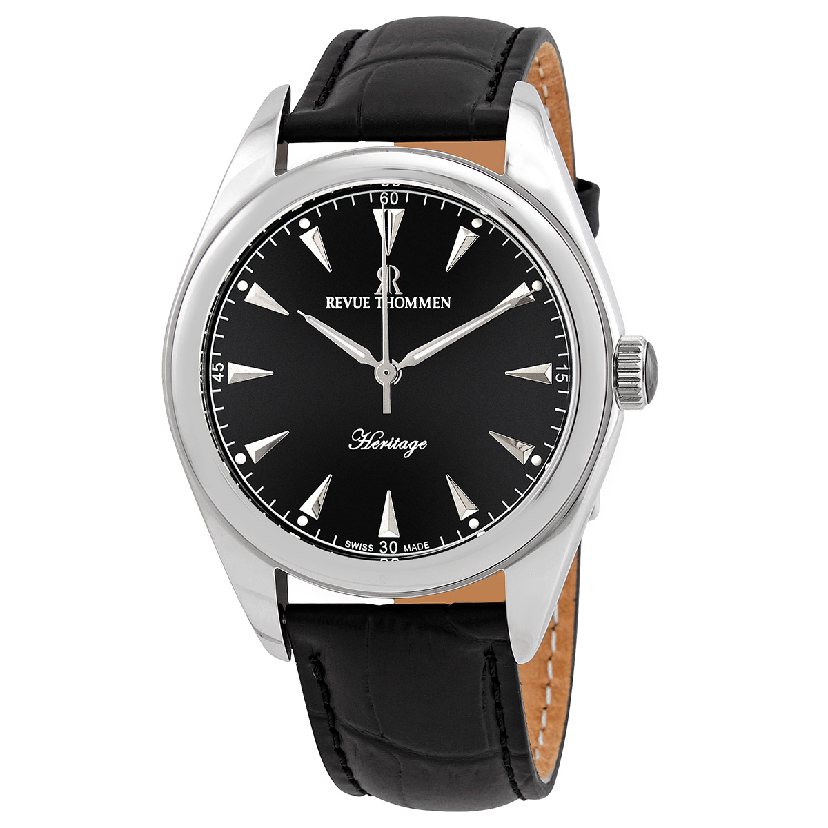 Revue Thommen Heritage Automatic Black Dial Men's Watch 21010.2538