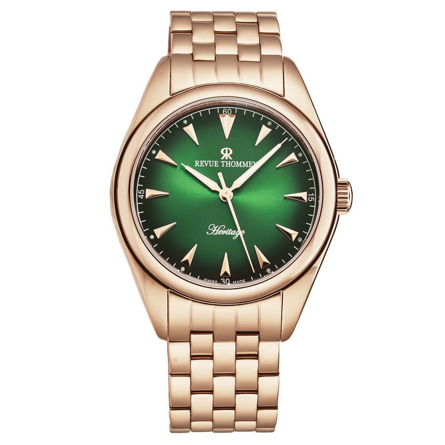 Revue Thommen Heritage Automatic Green Dial Men's Watch 21010.2164