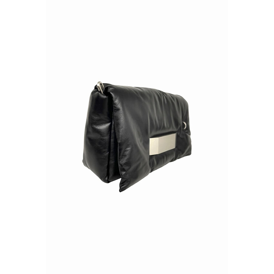 Rick Owens Pillow-effect Leather Shoulder Bag In Black