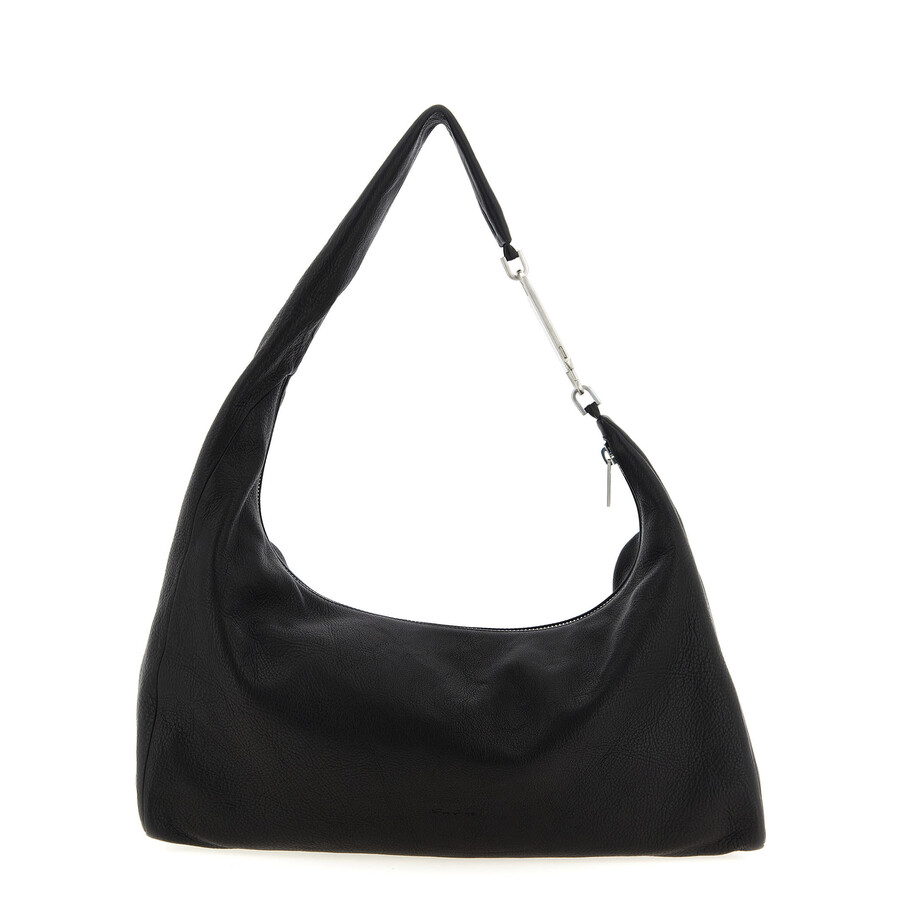 Rick Owens Cropped Gemini Shoulder Bag In Black