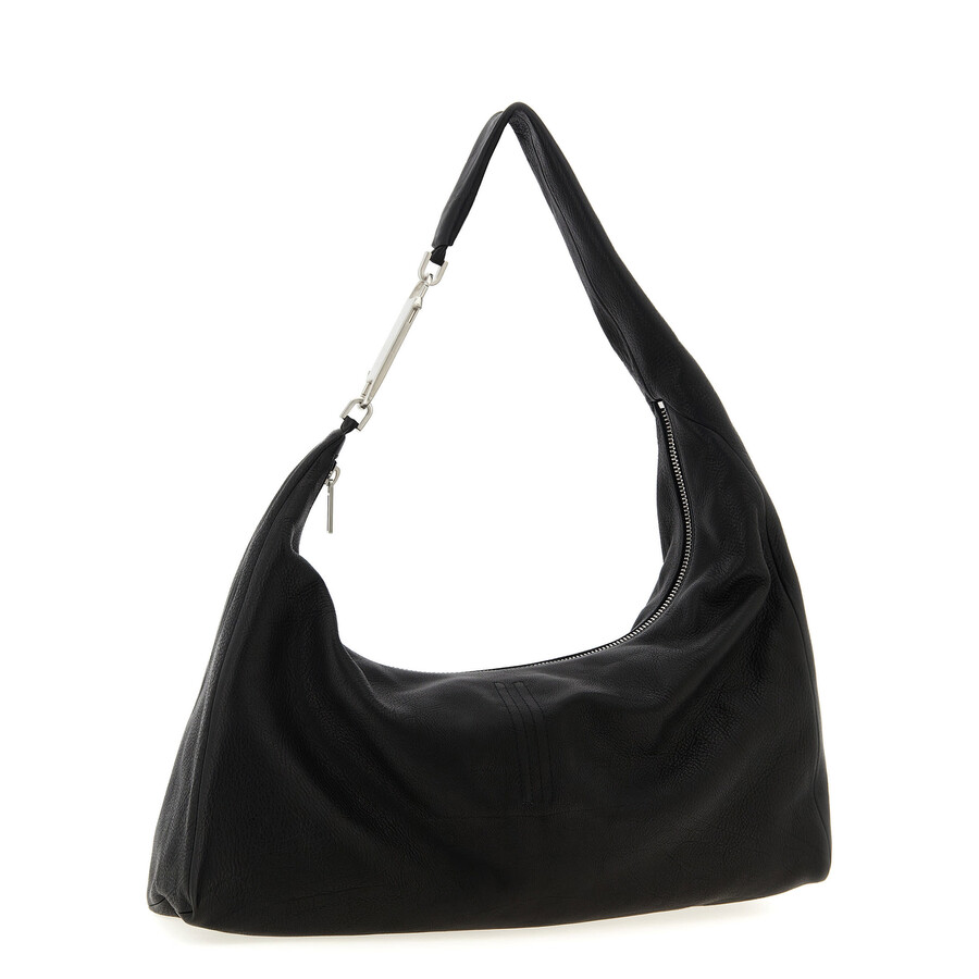 Rick Owens Cropped Gemini Shoulder Bag In Black