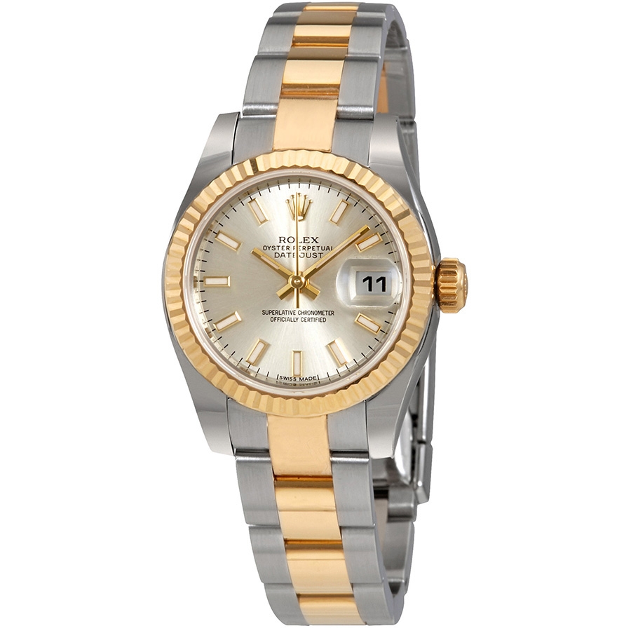 Rolex Lady Datejust 26 Silver Dial Stainless Steel and 18K Yellow Gold Oyster Bracelet Automatic Watch 179173SSO