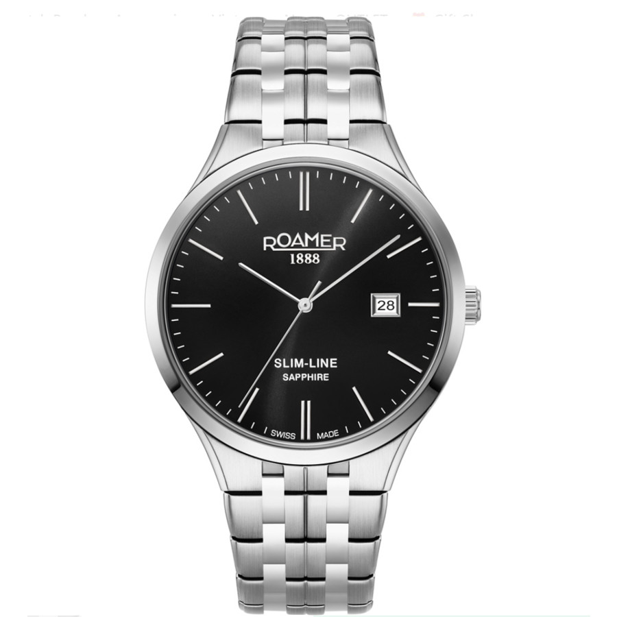 Roamer Slim-Line Classic Black Dial Men's Watch 512833 41 55 20
