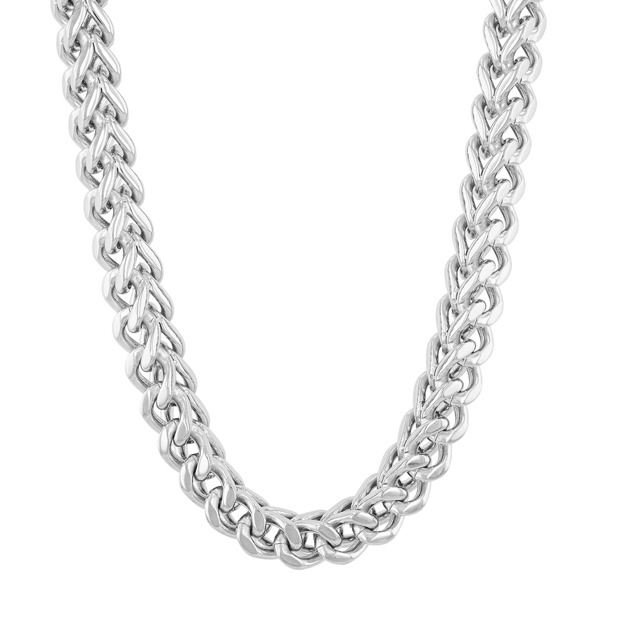 Robert Alton Men's High Polish Franco Chain Necklace In Silver Tone