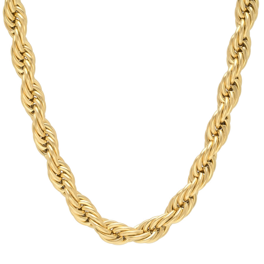 Robert Alton Men's Rope Link Stainless Steel Chain In Gold Tone