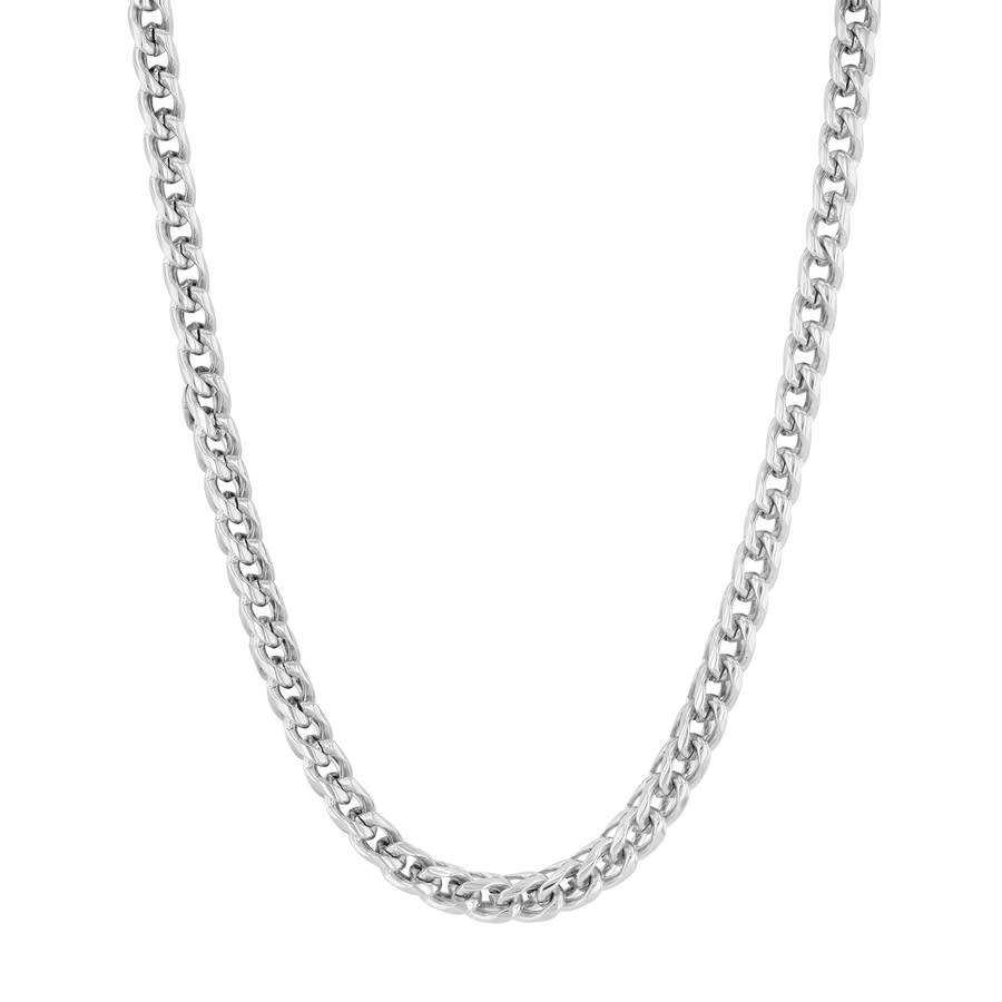 Robert Alton Stainless Steel 4mm Franco With Fancy Mechanical Clasp Chain In Silver Tone