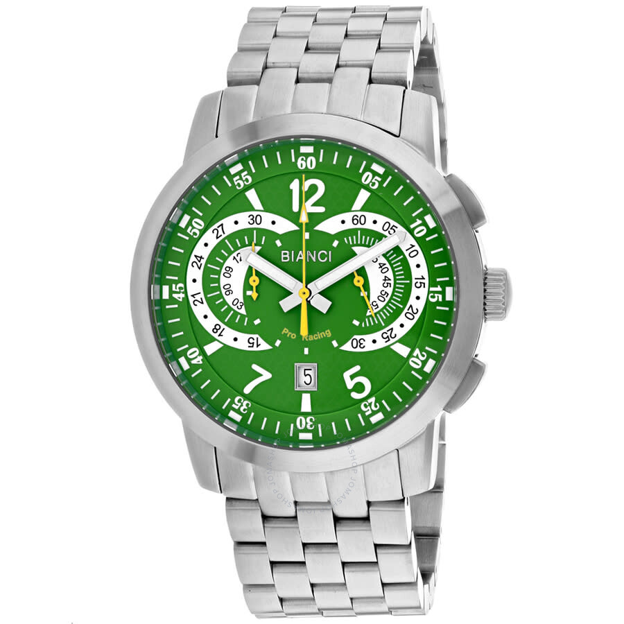 Shop Roberto Bianci Lombardo Chronograph Quartz Green Dial Men's Watch Rb70961