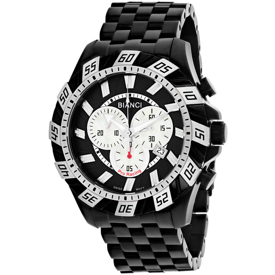 Roberto Bianci Valentino Chronograph Quartz Black Dial Mens Watch Rb70603 In Black