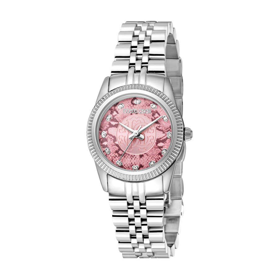 roberto cavalli レディース腕時計 Roberto Cavalli Fashion Watch Quartz Pink Dial Ladies Watch