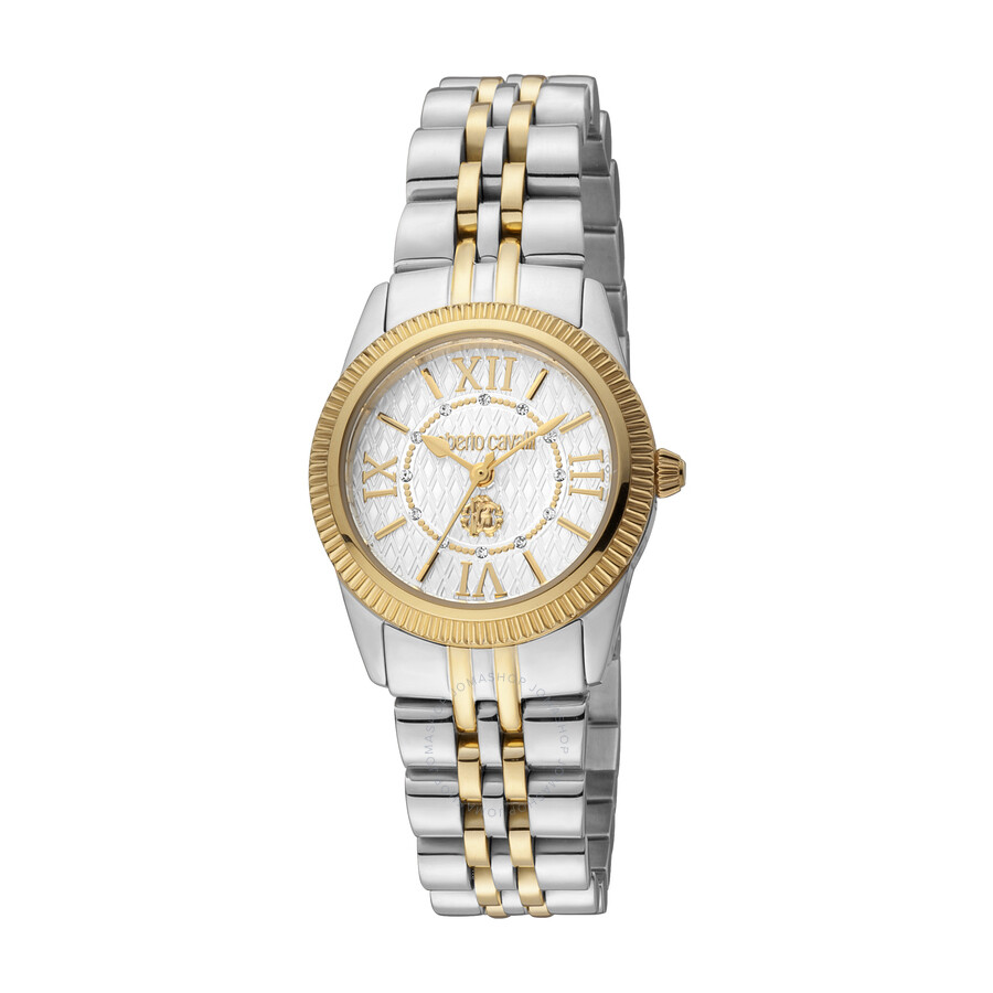 Roberto Cavalli Fashion Watch Quartz Silver Dial Ladies