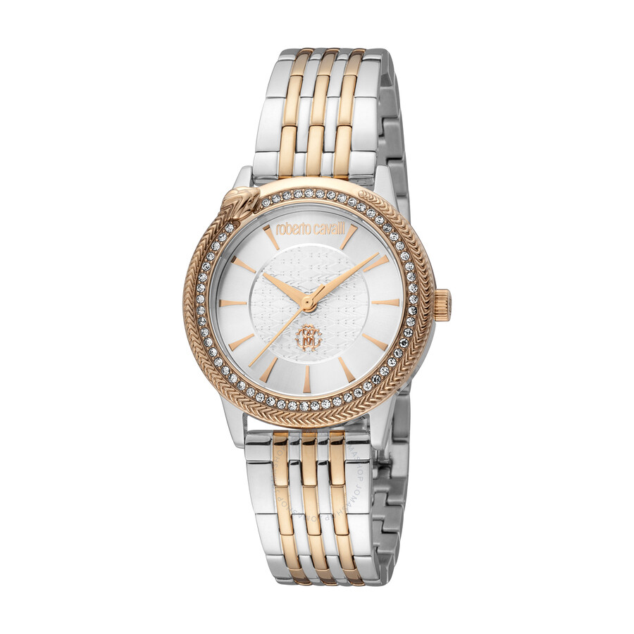 Roberto Cavalli Fashion Watch Quartz Silver Dial Ladies