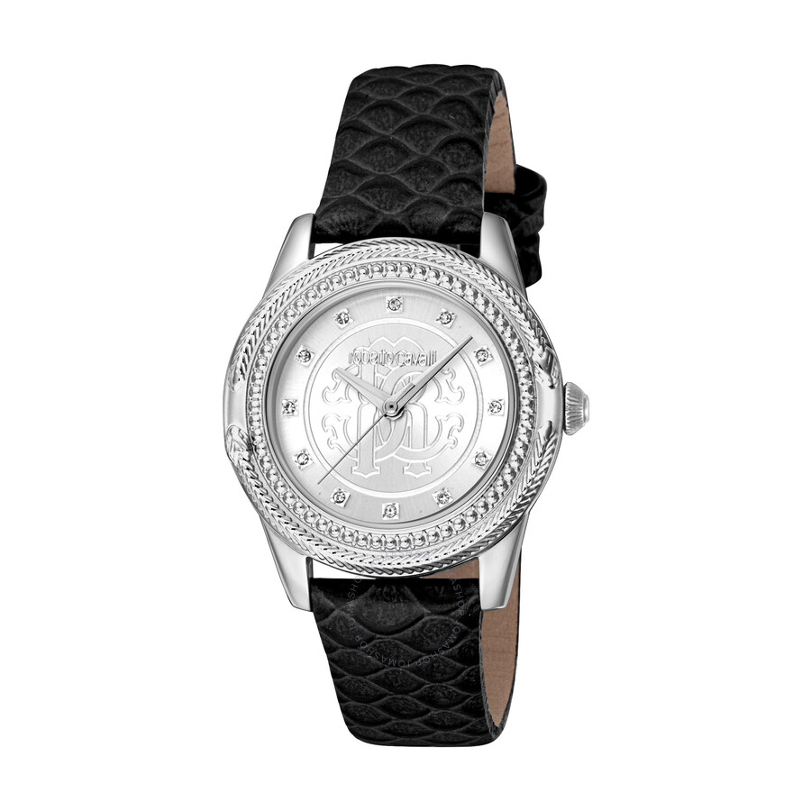【送料無料ライン/39ショップ】 Cavalli Roberto Fashion Ladies Dial Silver Quartz Watch 時計