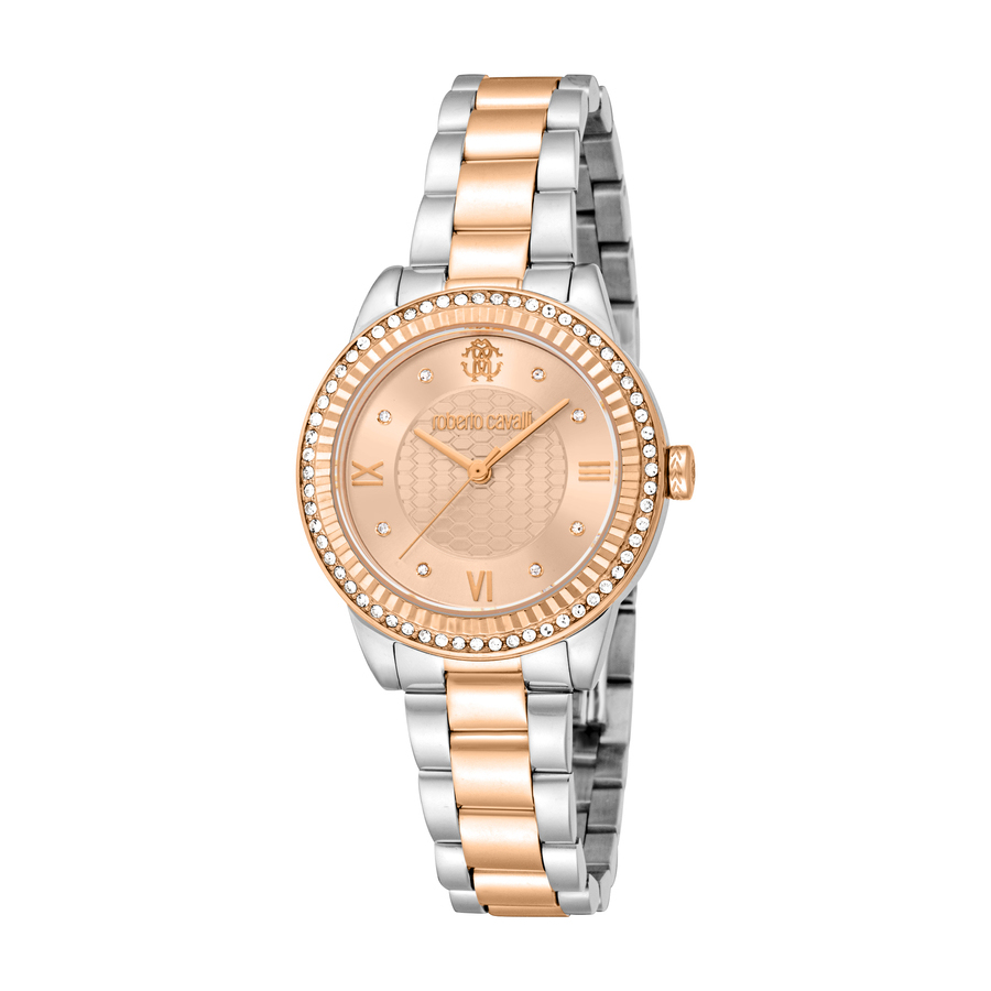 Roberto Cavalli Glam Rose Gold-tone Dial Ladies Watch RC5L090M0095